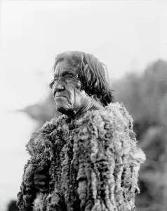 Rabbit Skin Prints: Mohave man, half-length portrait