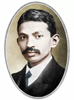 Nationalist Party Gallery: Mohondas Karamchand Gandhi (1869-1948), as a young man