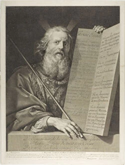 Ten Commandments Collection: Moise, 1699. Creator: Gerard Edelinck