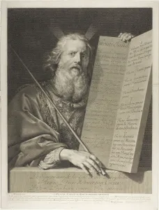 Ten Commandments Collection: Moise, 1699. Creator: Gerard Edelinck