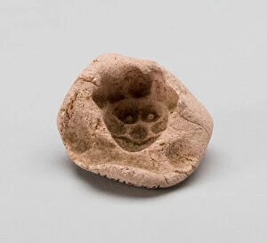 Mold for Face of Figurine, c. A.D. 100/600. Creator: Unknown