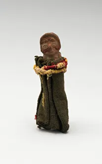 Mold-Made Female Figurine Wrapped in Cloth and Tied with String, c. A. D. 100 / 600