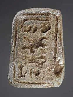 Hieroglyph Prints: Molded Faience Rectangular Plaque with Title or Royal Name (?)