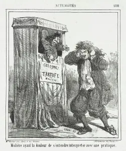 Periodical Prints: Molière ayant la douleur de s'entendre interpreter avec une pratique