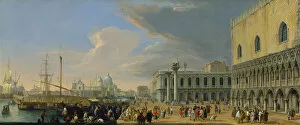 Doges Palace Gallery: The Molo, Venice, Looking West, ca. 1709. Creator: Luca Carlevarijs