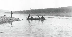 Vladimir Ivanovich Fedorov Prints: The moment of taking measurements of the river depth from a boat