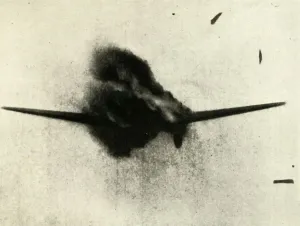 Bt Batsford Ltd Prints: The Moment of Victory: A Heinkel III About To Go In, 1939-1940, (1941). Creator: Unknown