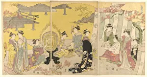 Eishi Chobunsai Collection: Momiji no ga, from the series 'A Fashionable Parody of the Tale of Genji', c1789/94