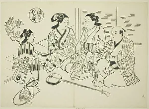 Torii School Prints: The Momiji-no-ga Chapter from The Tale of Genji (Genji Momiji-no-ga)