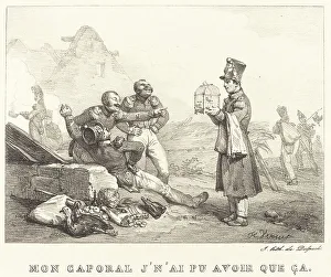 Emile John Horace Vernet Prints: Mon Caporal, Je n'ai pu avons que ça, 1823. Creator: Emile Jean-Horace Vernet