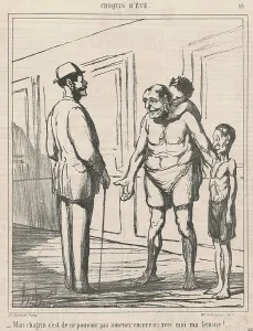 Mon chagrin c'est de ne pouvoir... 19th century. Creator: Honore Daumier