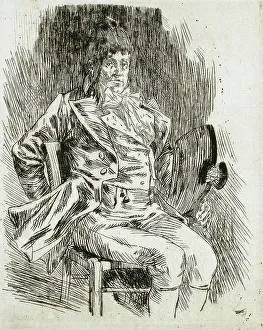 Rops Felicien Prints: Mon Grand-Oncle, 1875. Creator: Félicien Rops