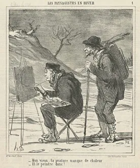 Mon vieux, ta peinture manque de chaleur... 19th century. Creator: Honore Daumier