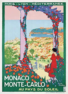 Railroad Prints: Monaco, Monte-Carlo, c1922. Creator: Broders, Roger (1883-1953)