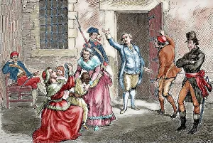 The monarch taking leave of his family, 19th century. Creator: Unknown