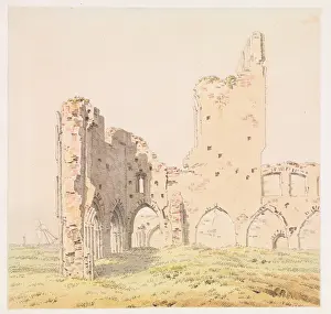 Rocky Landscape Prints: Monastery ruin Eldena near Greifswald, 1814. Creator: Friedrich, Caspar David (1774-1840)