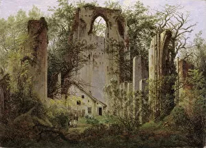 Sun Light Gallery: Monastery ruin Eldena near Greifswald, ca 1825. Creator: Friedrich
