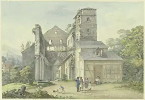 Family Group Prints: Monastery ruins in Paulinzella, c1800-1806. Creator: Georg Melchior Kraus