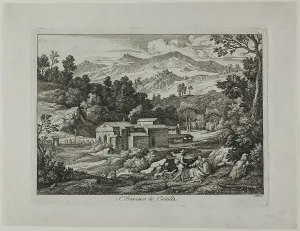 Koch Joseph Anton Prints: Monastery of San Francesco di Civitella in the Sabine Mountains