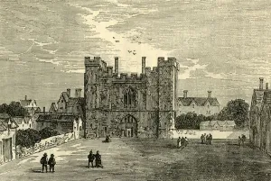Clerkenwell Prints: The Monastery of St. John of Jerusalem, Clerkenwell - The Gate from the West, (c1872)