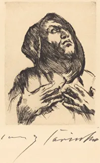 Mönch mit Erhobenem Blick (Monk Gazing Upward), 1916. Creator: Lovis Corinth Mönch mit Erhobenem Blick (Monk Gazing Upward), 1916. Creator: Lovis Corinth