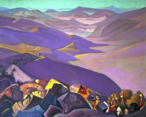 Ghenghis Khan Prints: Mongolia. Genghis Khans Campaign, 1937-1938. Artist: Roerich, Nicholas (1874-1947)
