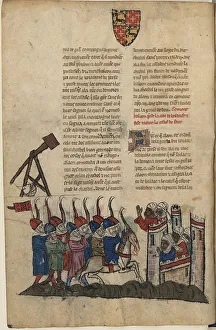 Mongolian Prints: Mongolian siege of Gerdkuh. From La Flor des estoires de la terre d'Orient