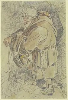 Monk Prints: A monk, c1852-1900. Creator: Wilhelm Busch