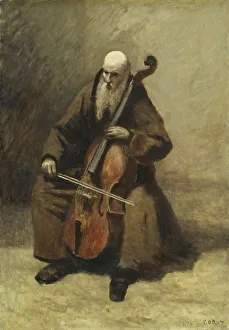 Violoncello Prints: Monk with a Cello, 1874