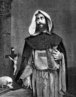Henry Linton Prints: The Monk - from a photograph by Mr