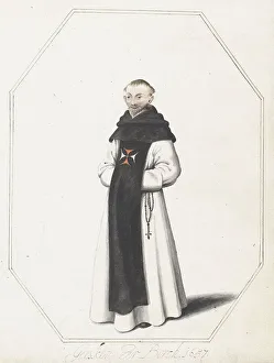Crosier Prints: Monk with rosary beads, 1657. Creator: Gesina ter Borch