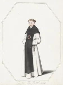 Crosier Prints: Monk standing, 1657. Creator: Gesina ter Borch