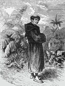 Tonsure Prints: A Monk turned Hermit; A zigzag journey through Mexico, 1875. Creator: Thomas Mayne Reid