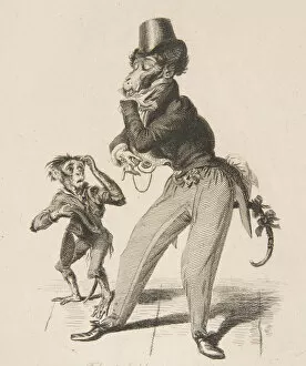 Images Dated 29th September 2020: Monkey Dandy, from Monkey-ana, or Men in Miniature, July 1828. July 1828