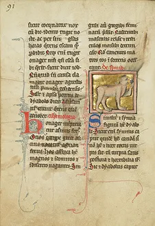 William Shelley Prints: A Monkey; De Natura Avium; De Pastoribus et Ovibus, 1277 or after. Creator: Unknown