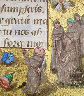 Habits Prints: Monks - detail from a Book of Hours, c1490. Creator: Unknown