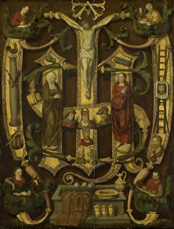 Monogram of Christ combined with Instruments of the Passion, c.1560. Creator: Anon