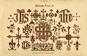 Delamotte Gallery: Monograms, Crosses, &c. 1862