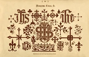 Delamotte Gallery: Monograms, Crosses, &c. 1862