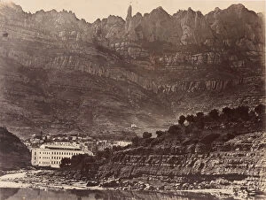 Catalonia Gallery: Monserrat, Vista general de la montana desde Monistrol, 1860. Creator: Charles Clifford