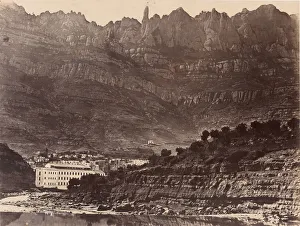 Cataluna Prints: Monserrat, Vista general de la montana desde Monistrol, 1860. Creator: Charles Clifford