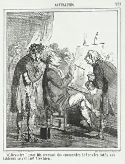 Periodical Prints: Monsieur Alexandre Dumas fils recevant des commandes de tous les côtés ses tableaux se