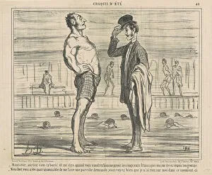 Croquis Dété Prints: Monsieur, Auriez-vous la bonté de me dire... 19th century. Creator: Honore Daumier