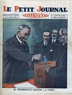 Monsieur Gaston Doumergue...has voted!, 1929. Creator: Unknown