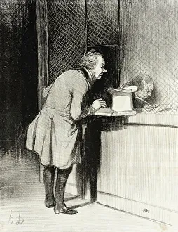 Monsieur, je souscris pour le tremblement de terre des Batignolles... 1844. Creator: Honore Daumier