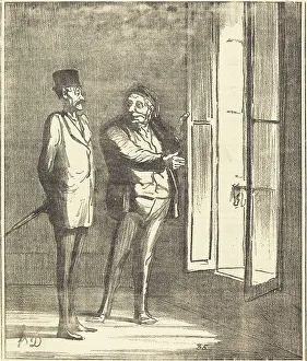 Looking Out Prints: Monsieur sera très bien ici... 1870. Creator: Honore Daumier