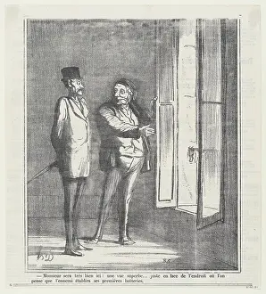 Accommodation Prints: Monsieur sera tres bien ici: une vue superbe... 1870. Creator: Honore Daumier
