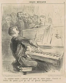 Un monsieur tenant a prouver qu'il peut... 19th century. Creator: Honore Daumier