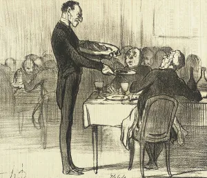 Play On Words Prints: Monsieur veut-il des crêpes?.. 1855. Creator: Honore Daumier