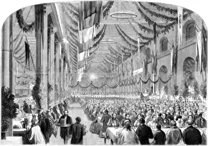 Service Industry Prints: Monster festival for railway employes at Crewe, 1861